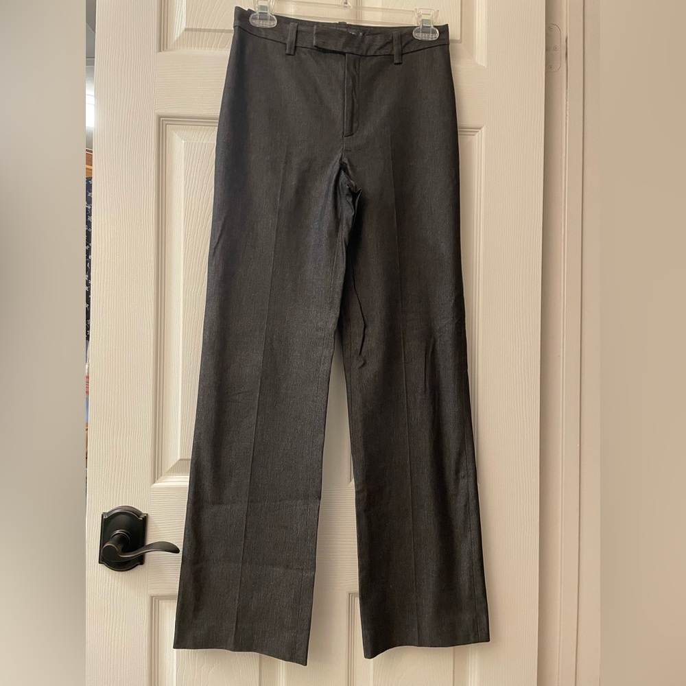 Banana Republic Cotton Lycra Grey Pants Trousers High Rise Straight Leg NWOT
